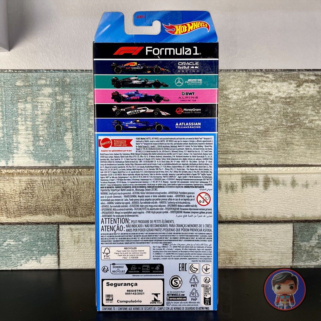 Hot Wheels 2025 Formula One F1 5-Pack (Category: Vehicle & Diecast Models) located in Quezon City. Submitted by otanon_prime_ph (Listing ID 1460510724, Image 2). Description: 5-Pack Includes: - Oracle Red Bull Racing - AMG Petronas - BWT Alpine - MoneyGram Haas - Atlassian Williams Racing Item is authentic, brand new and on hand. Actual photos posted. What you see is what you get. Item is cross posted so please kindly check first for availability