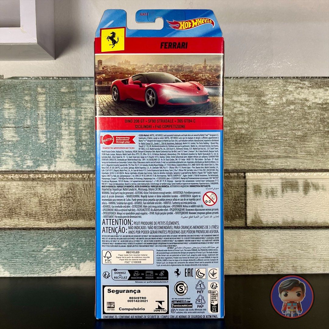 Hot Wheels Ferrari 5-Pack (Category: Vehicle & Diecast Models) located in Quezon City. Submitted by otanon_prime_ph (Listing ID 1460511380, Image 2). Description: 5-Pack Includes: - Ferrari Dino 206 GT - Ferrari SF90 Stradale - Ferrari 365 GTB4 C - Ferrari 12Cilindri - Ferrari F40 Competizione Item is authentic, brand new and on hand. Actual photos posted. What you see is what you get. Item is cross posted so please kindly check first for availab