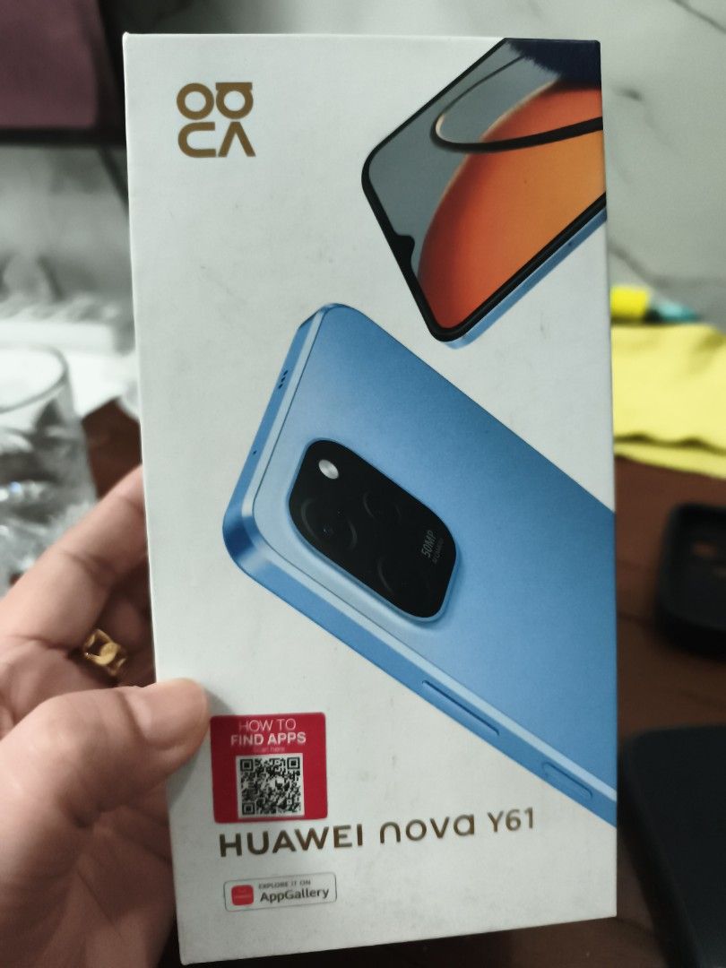 Huawei nova Y61 Smartphone (Category: Huawei) located in Pasig City. Submitted by safebear_52fee3 (Listing ID 1460546414, Image 1). Description: - Huawei nova Y61 - Stunning 50MP camera - Access apps with AppGallery - Ideal for everyday tasks - Original box included.