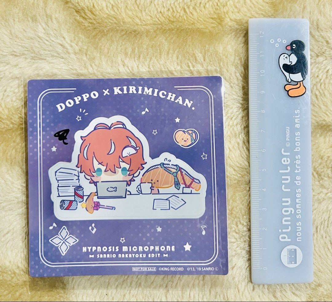 Hypnosis Mic x Sanrio Stickers (Category: Stationery & School Supplies) located in Taguig. Submitted by lae.onlineshop (Listing ID 1460711211, Image 2). Description: Hypnosis Mic x Sanrio Stickers *Brand new. SANRIO NAKAYOKU EDIT Animate Purchase Bonus for Eligible Products *THE COLOR MAY SLIGHTLY DIFFER FROM ACTUAL DUE TO LIGHTING AND/OR SCREEN RESOLUTION. Size: approx 10 x 10cm OPEN FOR TAKE ALL‼️ Per piece: 50.00 ‼️1 DAY RESERVATION ONLY‼️.