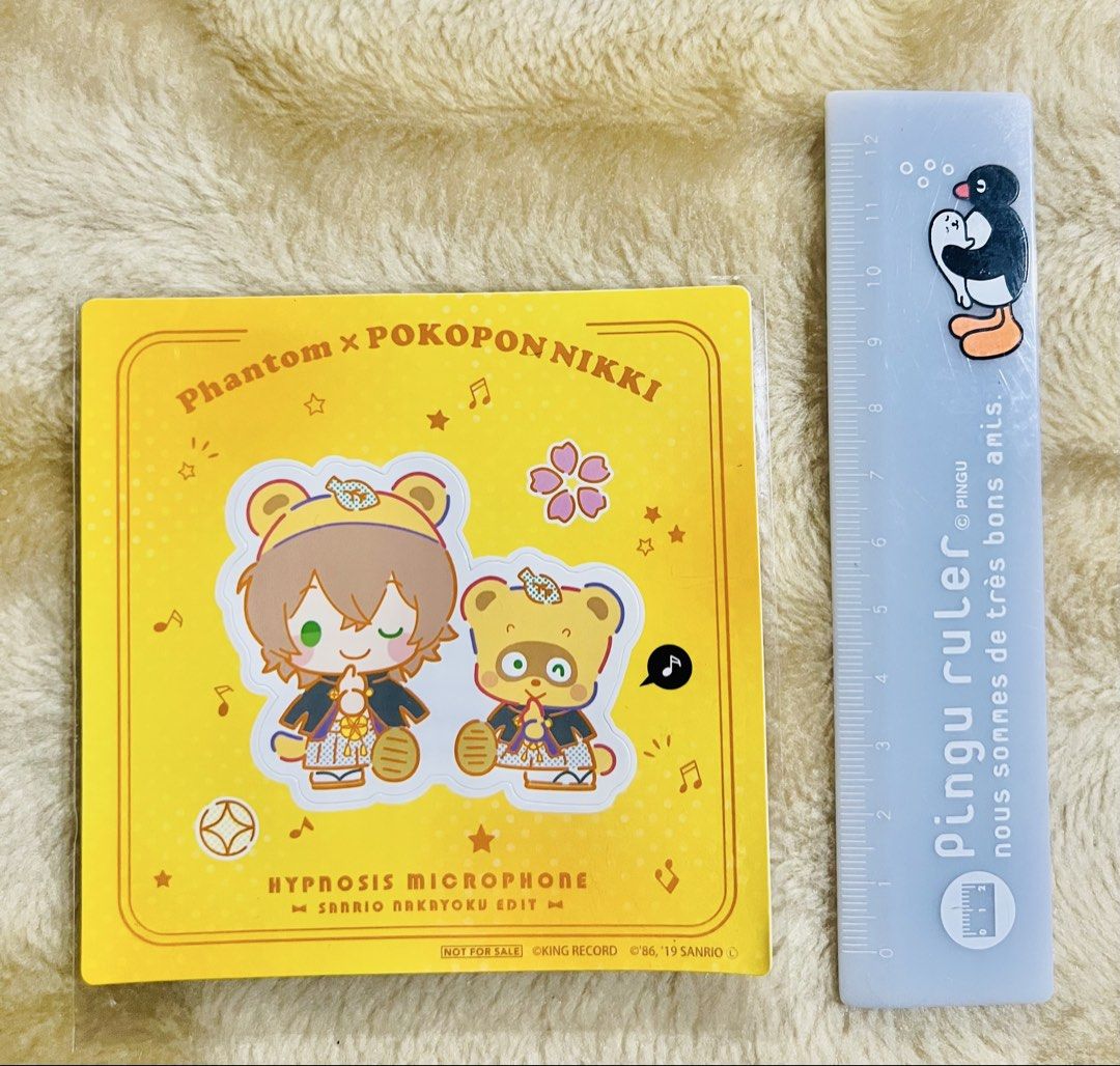 Hypnosis Mic x Sanrio Stickers (Category: Stationery & School Supplies) located in Taguig. Submitted by lae.onlineshop (Listing ID 1460711211, Image 3). Description: Hypnosis Mic x Sanrio Stickers *Brand new. SANRIO NAKAYOKU EDIT Animate Purchase Bonus for Eligible Products *THE COLOR MAY SLIGHTLY DIFFER FROM ACTUAL DUE TO LIGHTING AND/OR SCREEN RESOLUTION. Size: approx 10 x 10cm OPEN FOR TAKE ALL‼️ Per piece: 50.00 ‼️1 DAY RESERVATION ONLY‼️.