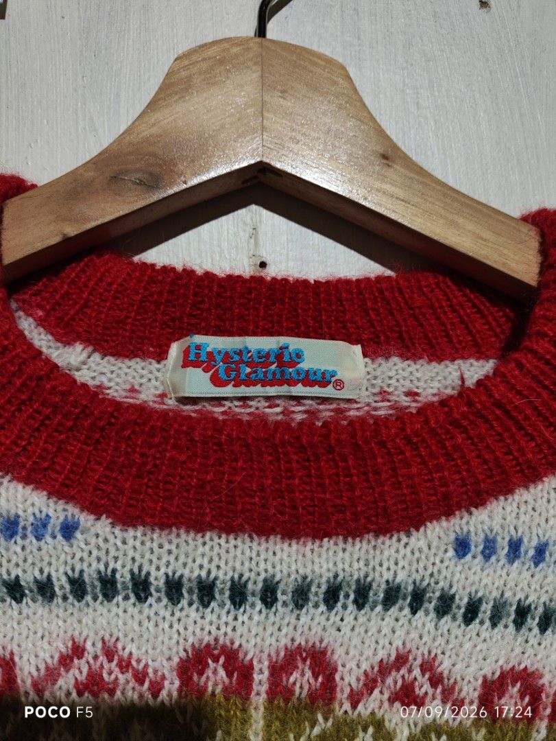 Hysteric glamour knitted (Category: Coats, Jackets and Outerwear) located in Baguio. Submitted by hirayaharuka0520 (Listing ID 1460568947, Image 3). Description: Hysteric Glamour knitted free size on tag can fit to small very good condition 550 only.