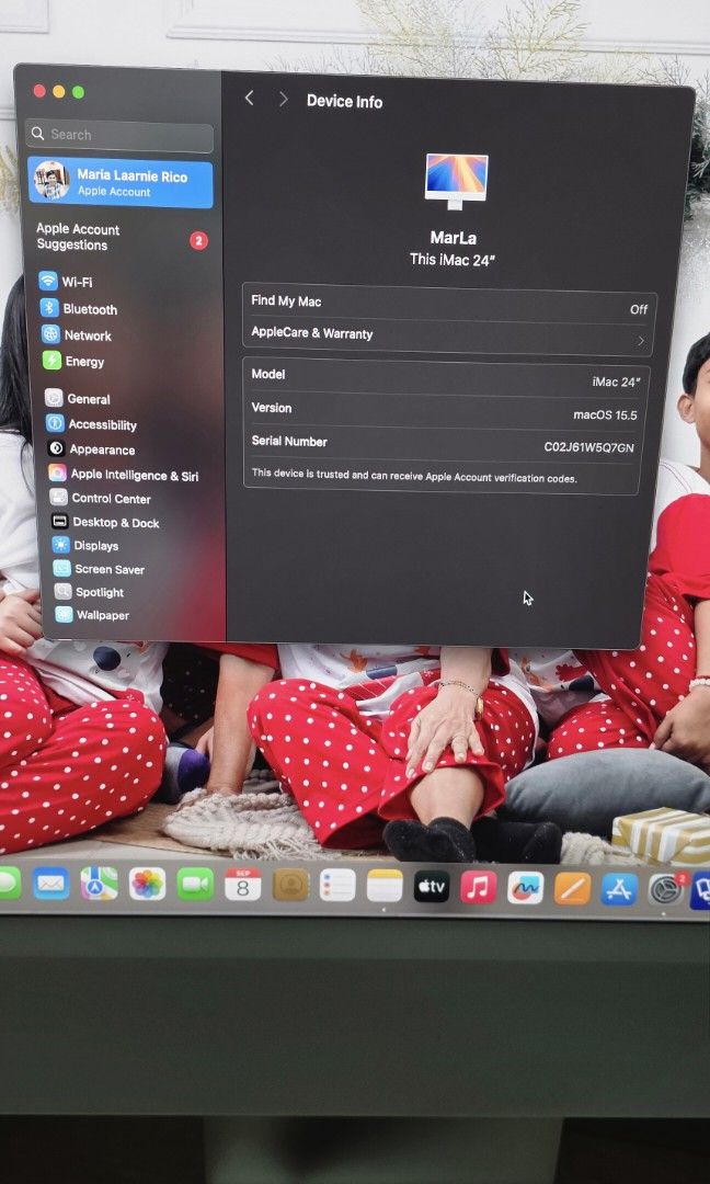 iMac M1 (Category: Desktops) located in Manila. Submitted by marla_rico (Listing ID 1460591535, Image 3). Description: Apple iMac M1 24 inches 8/256 barely used no box.
