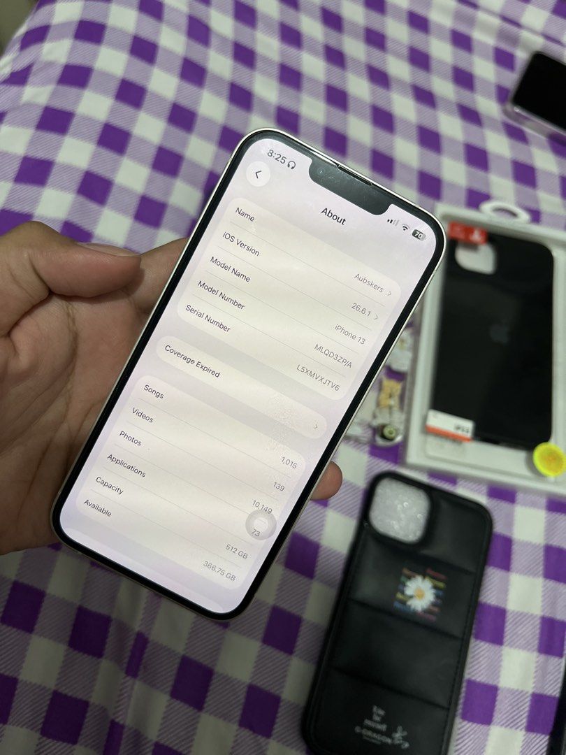 iPhone 13 (Starlight) 512gb (Category: Cases & Sleeves) located in Rizal. Submitted by andrei_espinosa (Listing ID 1460646532, Image 2). Description: Description: -95% bh -face id and true tone working -Factory Unlock -No issue -No box Inclusions: -Cord -6 cases -tempered Can do meet up and lalamove. Sm taytay, Sm east, Podium .