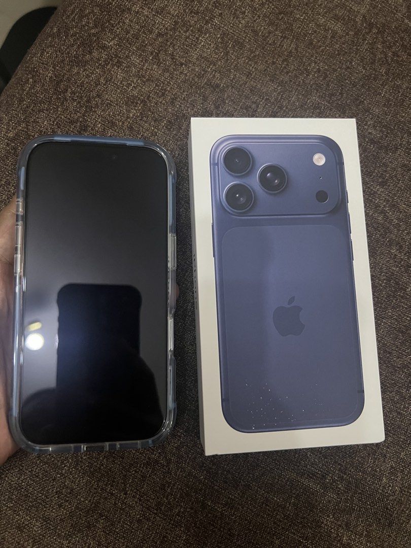 iPhone 17 Pro (Category: iPhone 11 Series) located in Pasig City. Submitted by yani5798 (Listing ID 1460712231, Image 3). Description: iPhone 17 Pro Deep Blue 256gb Brand New, only opened to check Globe locked FREE: Brand New Hard Case 1600php Tempered Glass 600php.