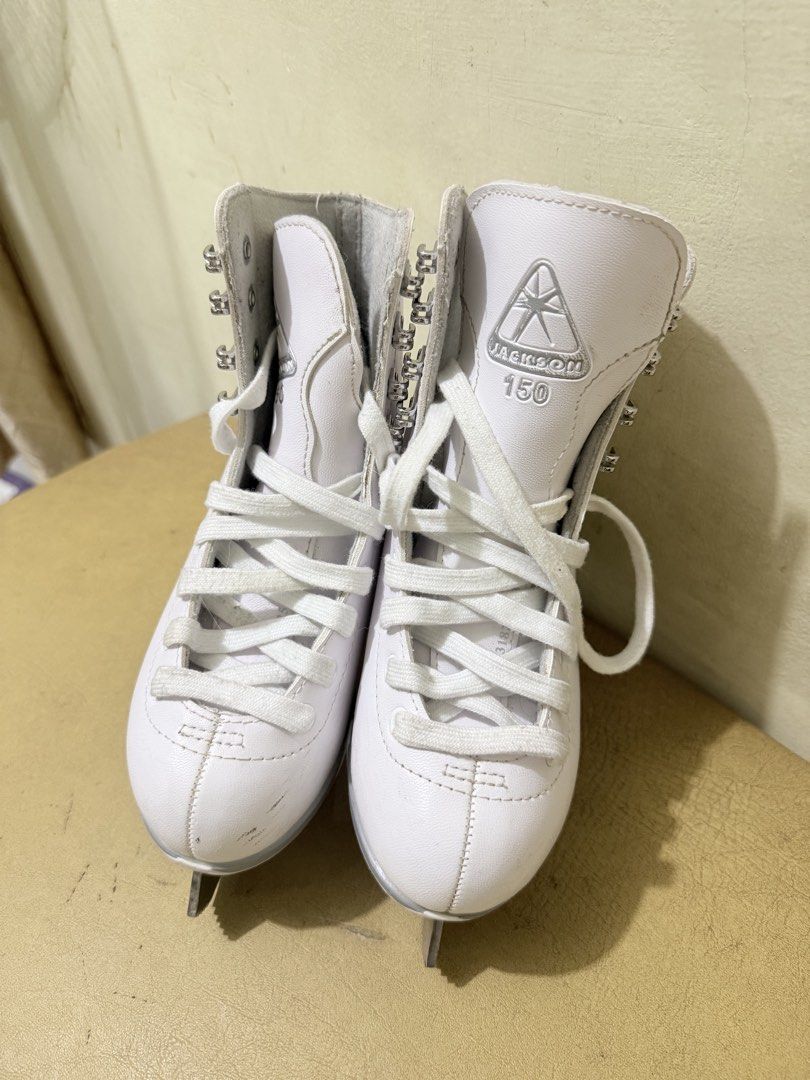 Jackson 150 ice skates (Category: Skates, Rollerblades & Scooters) located in Cavite. Submitted by reianna_delaine (Listing ID 1460714076, Image 1). Description: Jackson 150 skates size 3 Good as new. Minimal signs of usage.