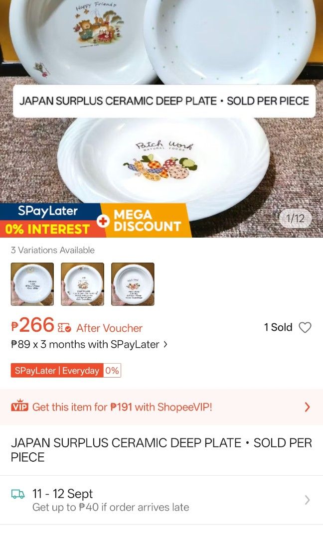 JAPAN SURPLUS CERAMIC DEEP PLATE • SOLD PER PIECE (Category: Dinnerware & Cutlery) located in Mabalacat. Submitted by salwanaonlineshop (Listing ID 1460620412, Image 2). Description: JAPAN SURPLUS CERAMIC DEEP PLATE • SOLD PER PIECE 🇯🇵 Sold Per Piece 🇯🇵 No issue 🇯🇵 Japan Source 🇯🇵 ₱290-₱350 each 📌 APPLY DISCOUNT VOUCHERS ON S.H.O.P.E.E and L.A.Z.A.D.A - Salwana Online Shop 📌 Self Checkout only ( COD / SPaylater ) . 📌 Loc: Mabalacat Pam