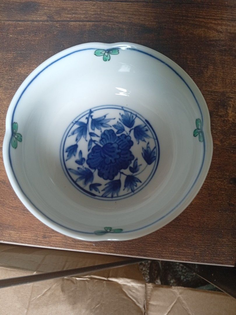 Five Japanese Ceramic Bowls (Category: Other Kitchenware & Tableware) located in Caloocan City. Submitted by lolacel (Listing ID 1460560700, Image 3). Description: Authentic Japanese ceramic bowl with intricate orange pattern with red and green details and Blue floral and leaves inside. five pieces available.. with maker's mark underneath.20 each,.