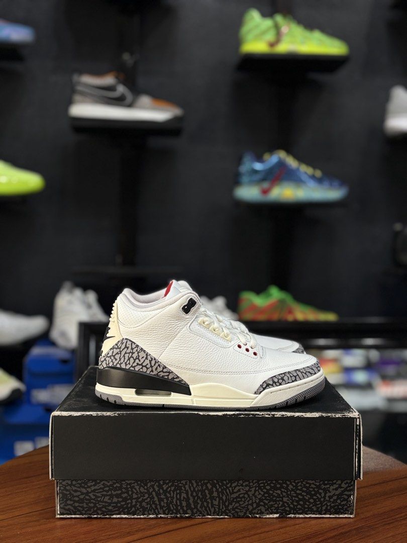 Jordan 3 White Cement (Category: Sneakers) located in Cavite. Submitted by jairo13 (Listing ID 1460525299, Image 1). Description: Jordan 3 White Cement 8us | Brandnew ₱9,995.00 Ig&Fb: ShoesoleCavite 📍Silang,Cavite 🚚Jrs / Lbc / Lalamove 💵Gcash / Gotyme / Bdo We accept credir card payments. We buy profitable pairs 24/7. Dm for appraisal.