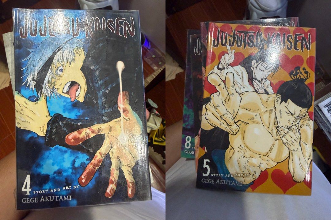 Jujutsu Kaisen Vol 0-18 (Category: Comics & Manga) located in Cavite. Submitted by lianboy1390811 (Listing ID 1460517784, Image 3). Description: Selling my JJK collection. Good Condition, Most are plastic Covered, slight yellowing Original Viz Media English Rfs Decluttering 350 per book Discount if take all Chat lang po lalamove delivery.