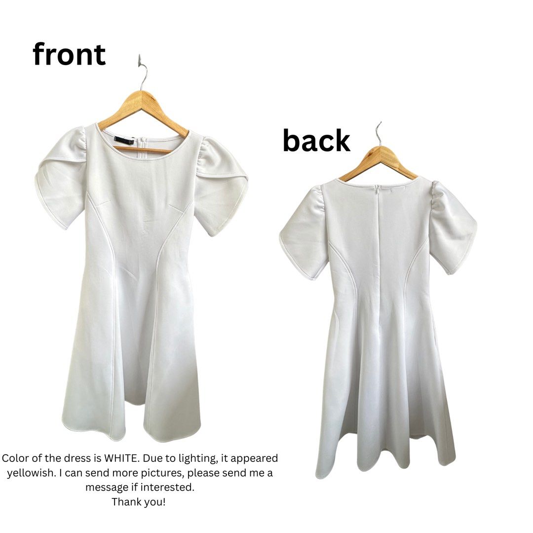 Karimadon Penelope Dress (Category: Dresses) located in Candaba. Submitted by prettyandclean (Listing ID 1460587996, Image 1). Description: - Worn once :) - Size is Small - White dress from Karimadon - Features puff sleeves - Note: Photos may show slight yellowing due to lighting. Actual color is white. - Feel free to message for more pictures!.