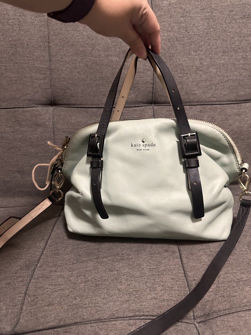 Kaye Spade two-way bag (Category: Cross-body Bags) located in Batangas. Submitted by stopandshopforluxury (Listing ID 1460517884, Image 1). Description: Guaranteed Original 💯 No flaws, can send more photos upon request. What you see is what you get. Shipping via Lalamove, J&T, and LBC Disclaimer: This is a preloved bag. Actual condition is shown in photos. Expect normal signs of wear. Colors may slightly vary due to lighting. Please check all ph