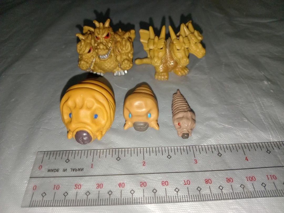 King Ghidora Mothra Larva Chibi SD Mini Figures Godzilla Kaiju (Category: Designer & Blind Box Toys) located in Naic. Submitted by morosetoys (Listing ID 1460653946, Image 1). Description: 75 each. ‎1 day reservation only. ‎ ‎GCash payment then Flash Express or Lalamove delivery. ‎ ‎No COD or COP. ‎No Meet Up. ‎No trade. ‎ ‎Please send me a message for other questions..
