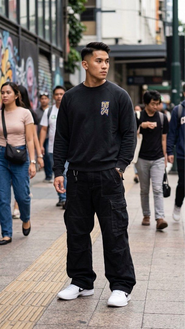 Kobe Nike Sweatshirt (Category: Coats, Jackets and Outerwear) located in Rizal. Submitted by ithriftph_ (Listing ID 1460521055, Image 2). Description: 🔻 Details 🔻 Kobe Nike Sweatshirt Embroidered Logo XLarge on tag (can fit to Large but loose style) Width: 23.5" Length: 26.5" Color rate: 7.5/10 Condition: 7.5/10 Issue: Peeled off side swoosh & back logo Price: 200 pesos Reminders: Color may vary due to lighting and your screen resolution. Note: