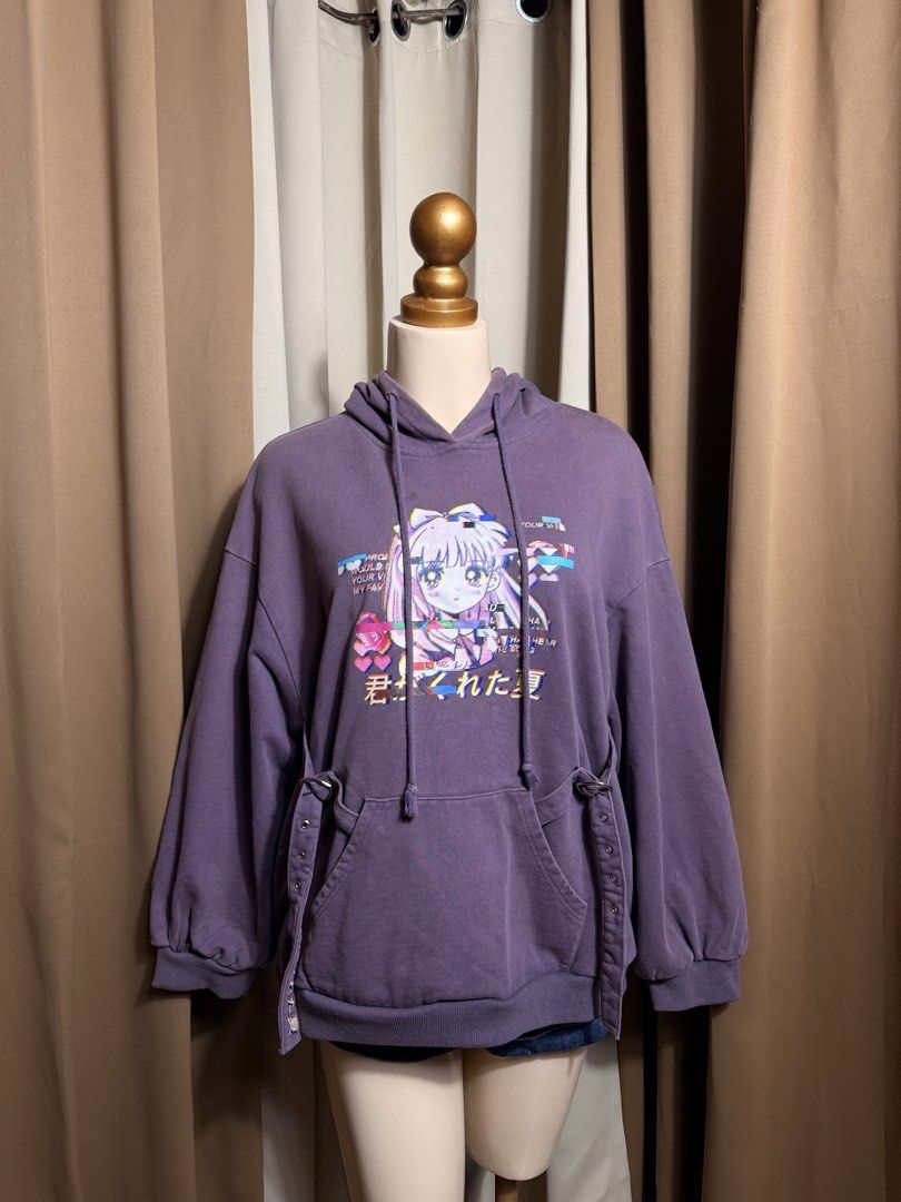 Korean Anime graphic pullover hoodie (Category: Coats, Jackets and Outerwear) located in Pateros City. Submitted by jnnhfrnndz (Listing ID 1460515401, Image 1). Description: Korean brand Super good/high quality Freesize up to Large Need wash ✨ NEW ARRIVALS! ✨ BRANDED HOODIES & SWEATERS 🧥💗 📌 UKAY ITEMS / PRELOVED 📌 Please MANAGE YOUR EXPECTATIONS — these are ukay pieces, so may possible signs of usage, minor stains, fading, or other imperfecti