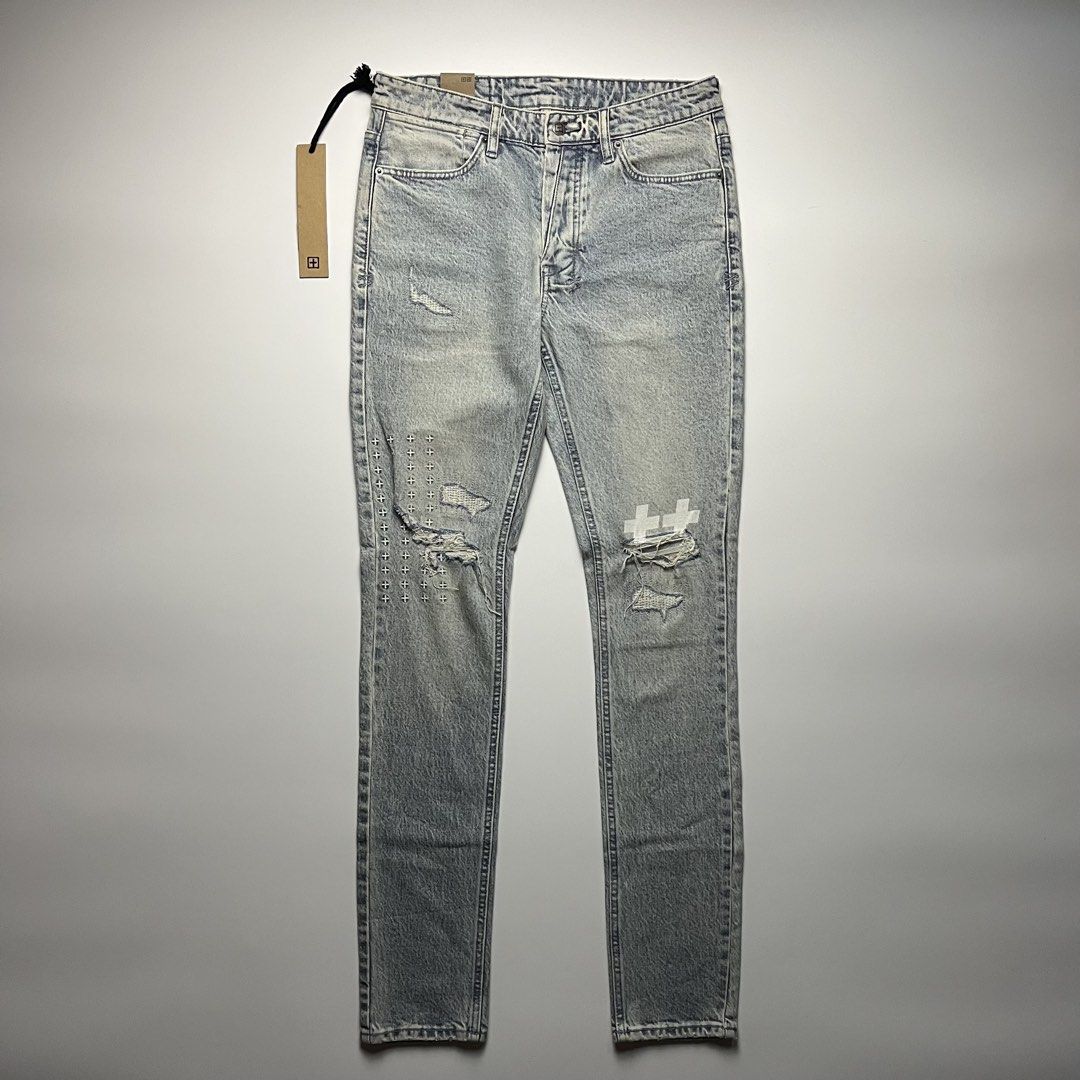 Ksubi Van Winkle “Tricks” Distressed Skinny Jeans (Category: Jeans) located in Manila. Submitted by streetsavvy (Listing ID 1460620261, Image 1). Description: Ksubi Van Winkle “Tricks” Distressed Skinny Jeans Size: 32 Waist: 32” Length: 45” Inseam: 34” Hip: 18” Thigh: 10” Knee: 7.5” Leg Opening: 6” Front Rise: 11” Measured in Inches Condition: Brand new with tag Made in China 99% Cotton 1% Elastane .