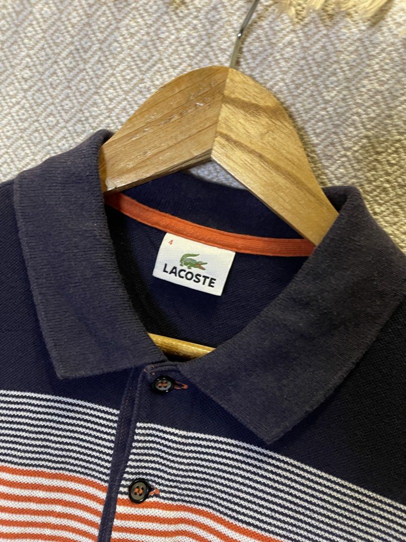 Lacoste orrange stripe polo shirt (Category: Tshirts & Polo Shirts ) located in Manila. Submitted by hypestock_mnl (Listing ID 1460564893, Image 3). Description: - stylish - perfect for casual wear - great fit - in good condition - minimal signs of usage - 9/10 - money worth! - see pics for details/issue.