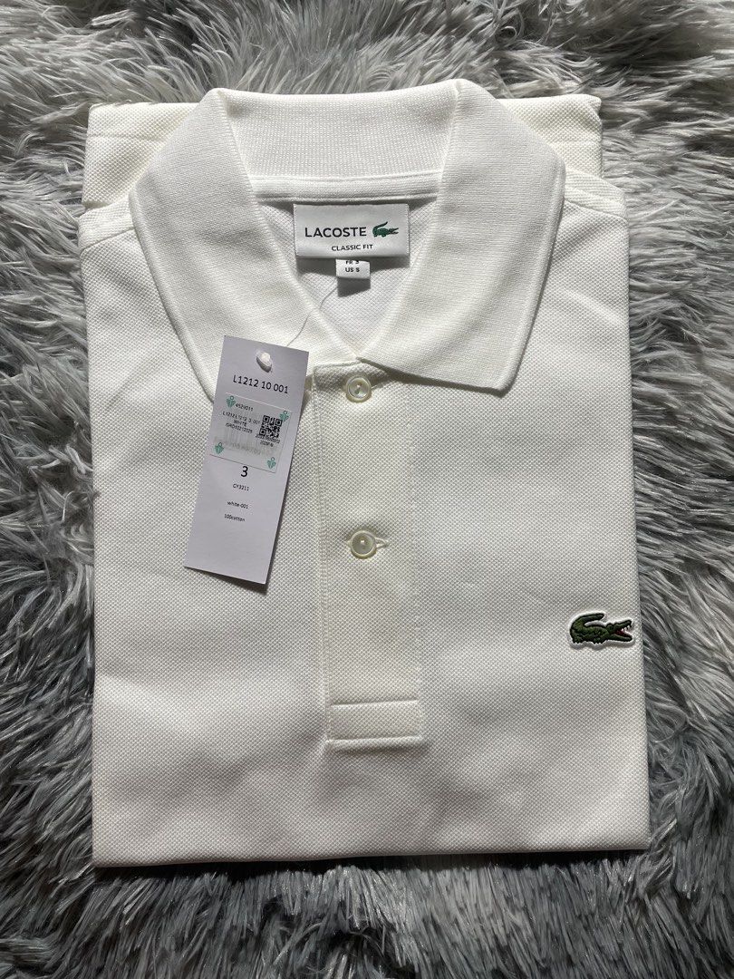 Lacoste Polo Shirt White (Category: Tshirts & Polo Shirts ) located in Manila. Submitted by siahboyyy (Listing ID 1460713215, Image 2). Description: Original Lacoste L12.12 Polo Shirt Brand New FR3 (Small) 20x27 Php 3,700 each MEET UP/LALAMOVE/ LBC 📍 Sta Cruz Manila.