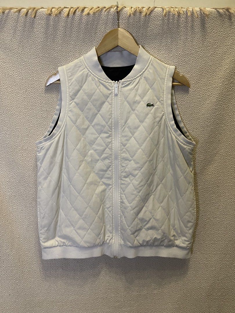Lacoste reversible golf vest (Category: Vests) located in Manila. Submitted by hypestock_mnl (Listing ID 1460531518, Image 2). Description: - stylish - perfect for casual wear - great fit - in good condition - minimal signs of usage - 9.5/10 - money worth! - see pics for details/issue.