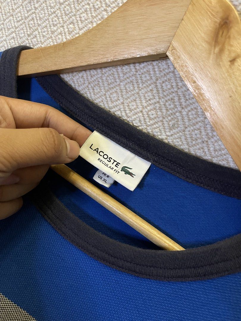 Lacoste stripe tee (Category: Tshirts & Polo Shirts ) located in Manila. Submitted by hypestock_mnl (Listing ID 1460531296, Image 3). Description: - stylish - perfect for casual wear - great fit - in good condition - minimal signs of usage - 9.5/10 - money worth! - see pics for details/issue.
