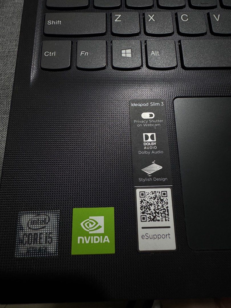 Lenovo IdeaPad Slim 3 Laptop Intel Core i5 NVIDIA (Category: Laptops & Notebooks) located in Manila. Submitted by acluttering (Listing ID 1460652535, Image 2). Description: - Lenovo IdeaPad Slim 3 Laptop - Powerful Intel Core i5 Processor - Dedicated NVIDIA Graphics - Immersive Dolby Audio - Webcam Privacy Shutter for Security - Sleek and Stylish Design - Ideal for Everyday Use.