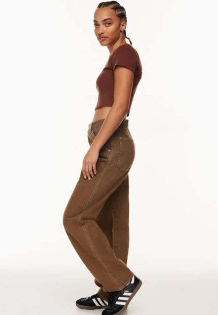 Levi's Dad Utility Brown Pants (Category: Jeans) located in Pasig City. Submitted by brownbagph (Listing ID 1460608005, Image 2). Description: - 95% cotton / 5% recycled cotton - Relaxed fit / mid-rise - Zip fly - 6 pocket construction - Brown Garment Dye - 24 (width) x 28 (length) on tag but can fit 27/28 inches waist.