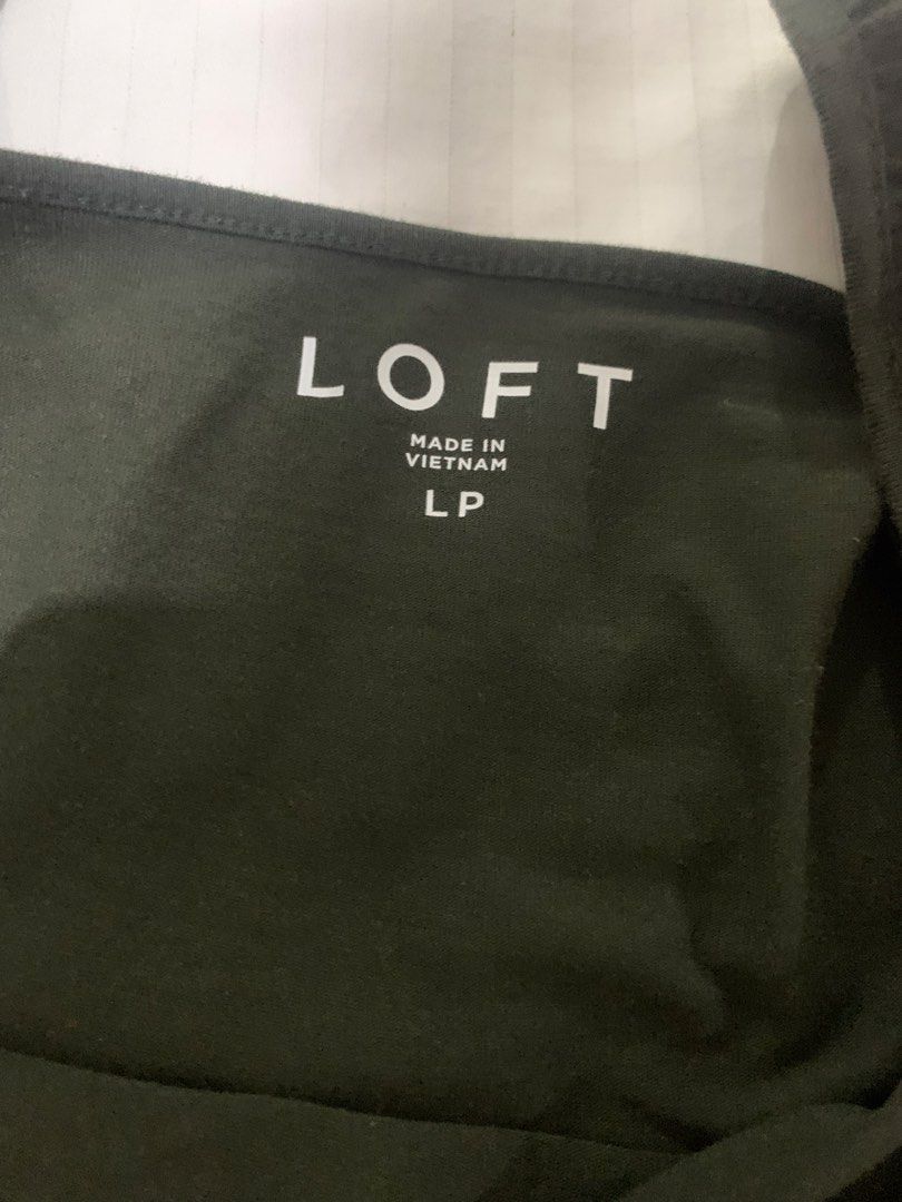 LOFT Square Neck 3/4 Sleeve Top (Olive Green) (Category: Blouses) located in Paranaque City. Submitted by vbvessentials (Listing ID 1460664259, Image 3). Description: - Brand: LOFT - Color: Olive Green - Neckline: Square - Sleeves: 3/4 length - Fabric: Stretchy - Origin: Made in Vietnam/ bought in the USA - Occasion: Great for casual wear or dressing up.