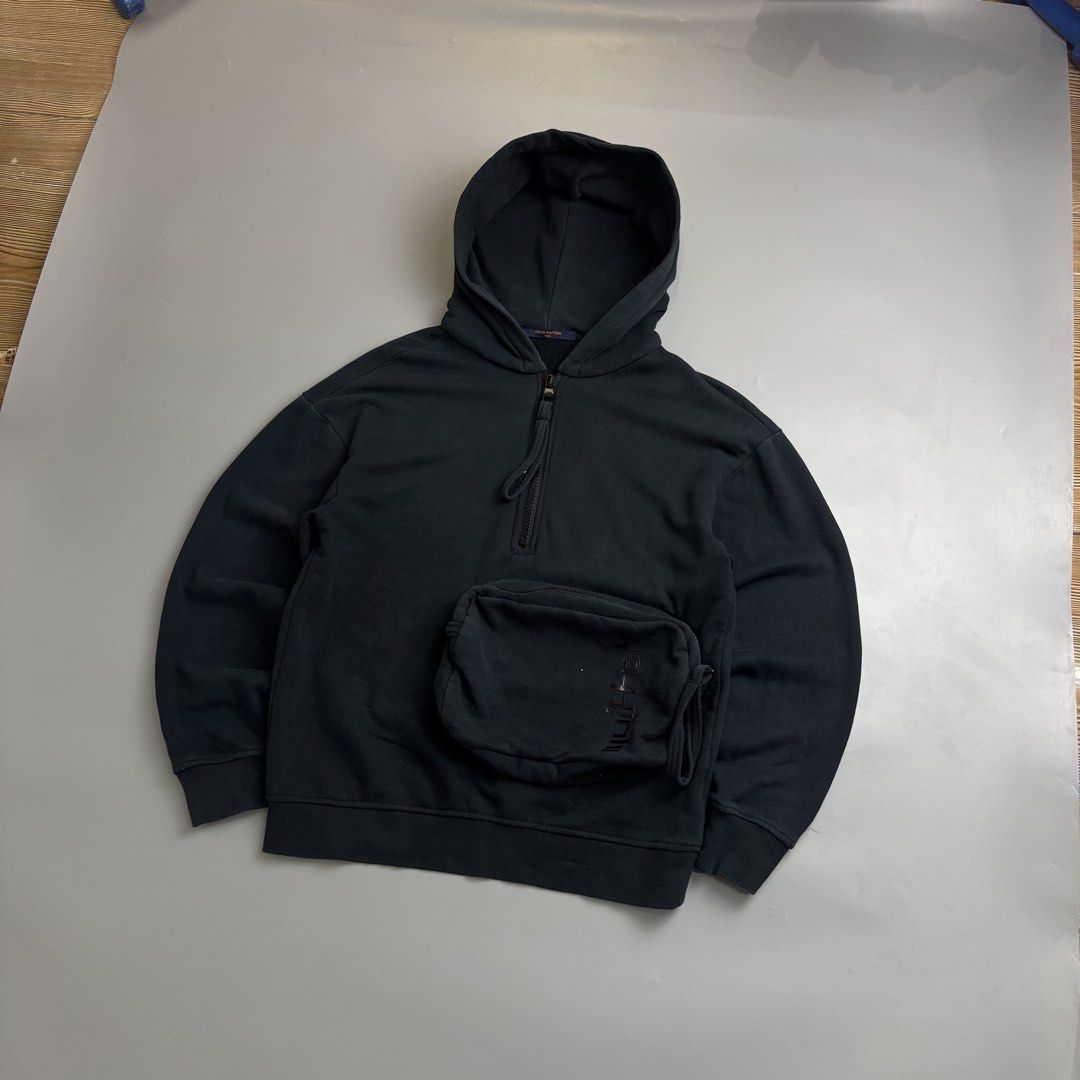 Louis Vuitton 3D Patch Pocket Quarter Zip Hoodie (Category: Hoodies) located in Taguig. Submitted by the_rare_edit (Listing ID 1460511456, Image 2). Description: DIMENSIONS: 22x26 ISSUE: none COLOR RATE: 9.5/10 CONDITION: Excellent condition .