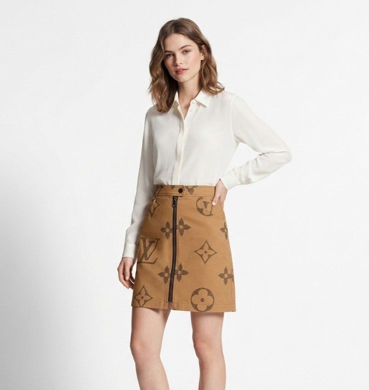 Louis Vuitton Monogram Skirt (Category: Luxury Apparel) located in Bacolod City. Submitted by luxtrend.ph (Listing ID 1460578019, Image 1). Description: Lou¡s Vu¡tton Monogram Skirt •Photos may vary due to lighting✨ •For Women •Size: 25 - 26 W / 16.5 L •Condition: Excellent •Issues: None •Color Rate: 9.5/10 •Complete tags •With 4 pockets in total •All hardwares comes with "LV" •₱rice: 1,999 shipped🏷 DM to purchase🛒🛒🛒 Courier: J&T Express MOP: