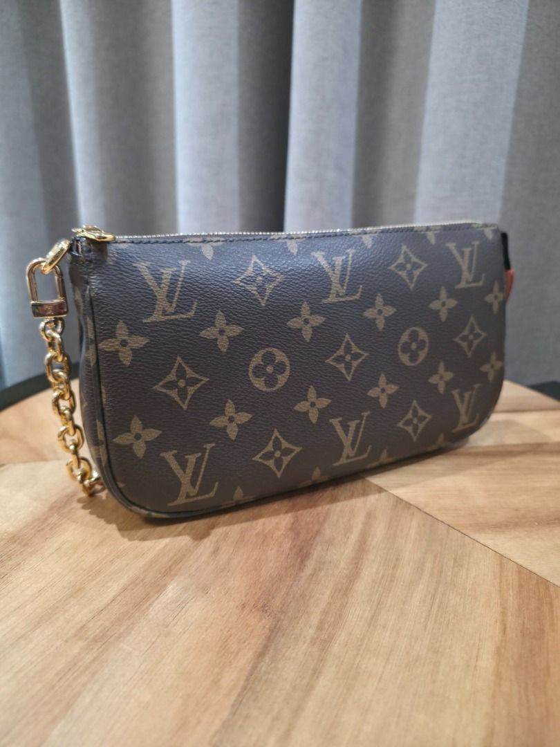 Louis Vuitton Pochette Accessories (Category: Purses & Pouches) located in Dasmarinas. Submitted by velourvaulte (Listing ID 1460514819, Image 2). Description: The Pochette Accessoires in Monogram canvas is ideal for carrying everyday essentials. 23.5 x 13.5 x 4 cm (Length x Height x Width) Monogram coated canvas Gold-color hardware Zip closure Large compartment Inside zipped pocket .