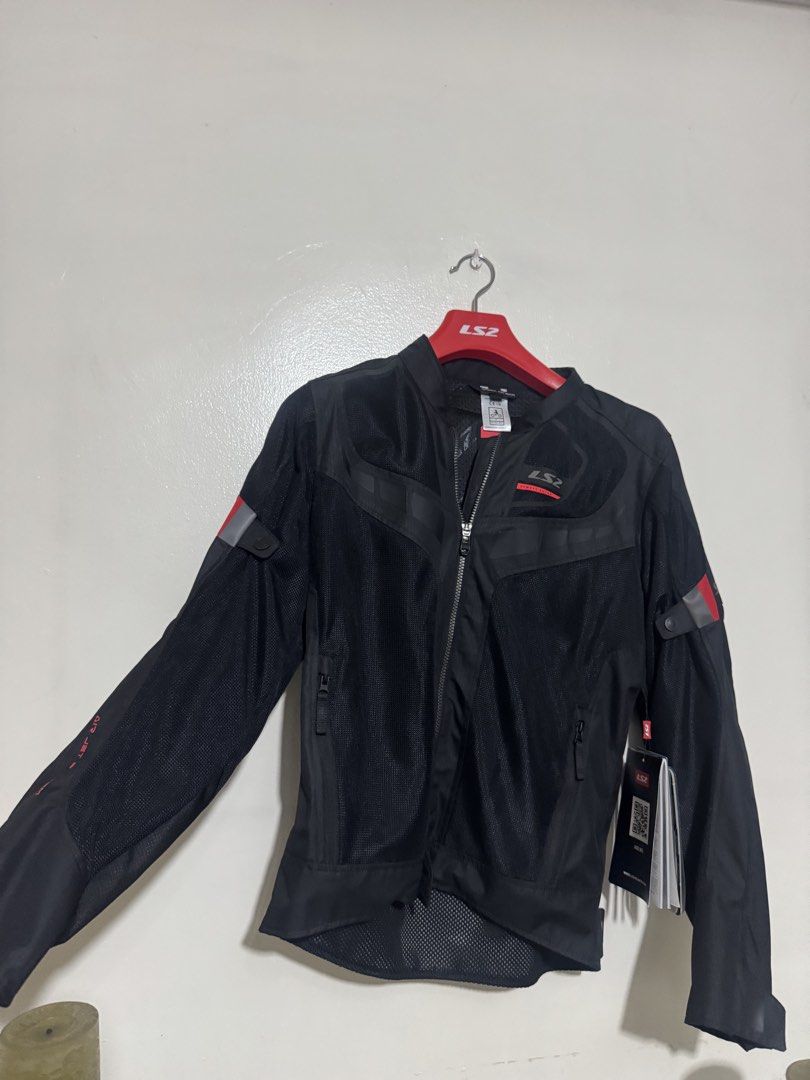 LS2 Garuda Air Riding Jacket (Category: Coats, Jackets and Outerwear) located in Caloocan City. Submitted by coolguyjherold (Listing ID 1460651263, Image 2). Description: LS2 Garda Air Riding Jacket Small Black/Red Never used, intact shoulder & elbow paddings loc: North Caloocan.