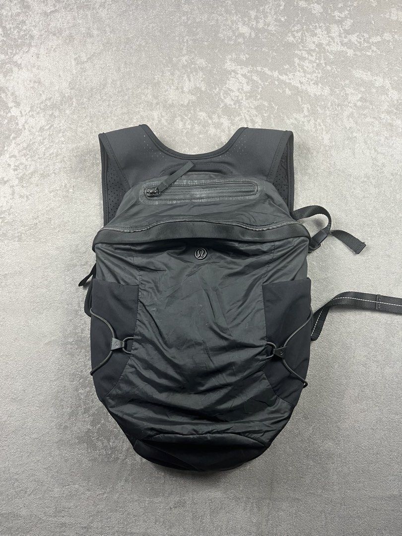Lululemon Run All Day Backpack 13L (Category: Backpacks) located in Manila. Submitted by homegrwn_thrift (Listing ID 1460635020, Image 2). Description: - Brand: Lululemon - Color: Black - Designed in: Vancouver - Made in: Vietnam - Material: 100% Polyester (Body & Lining), 77% Nylon & 23% Elastane (Contrast) - Features: Adjustable straps, multiple pockets - Ideal for: Everyday use, workouts, gym.