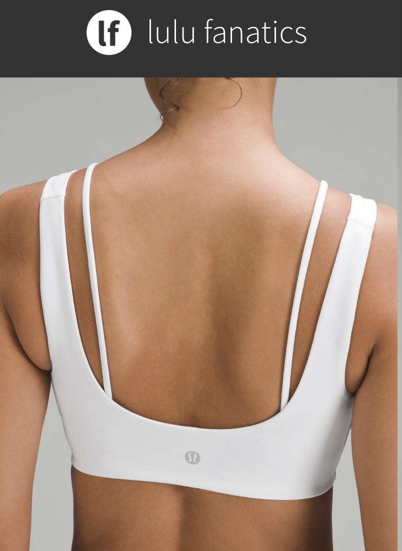 Lululemon Everlux Front Cut-Out Train Bra *Light Support, B/C Cup square tag 6 (Category: Activewear) located in Iba. Submitted by xooperfindslb (Listing ID 1460668701, Image 2). Description: Lululemon Everlux Front Cut-Out Train Bra *Light Support, B/C Cup square tag 6 Color: white Good condition No issue.
