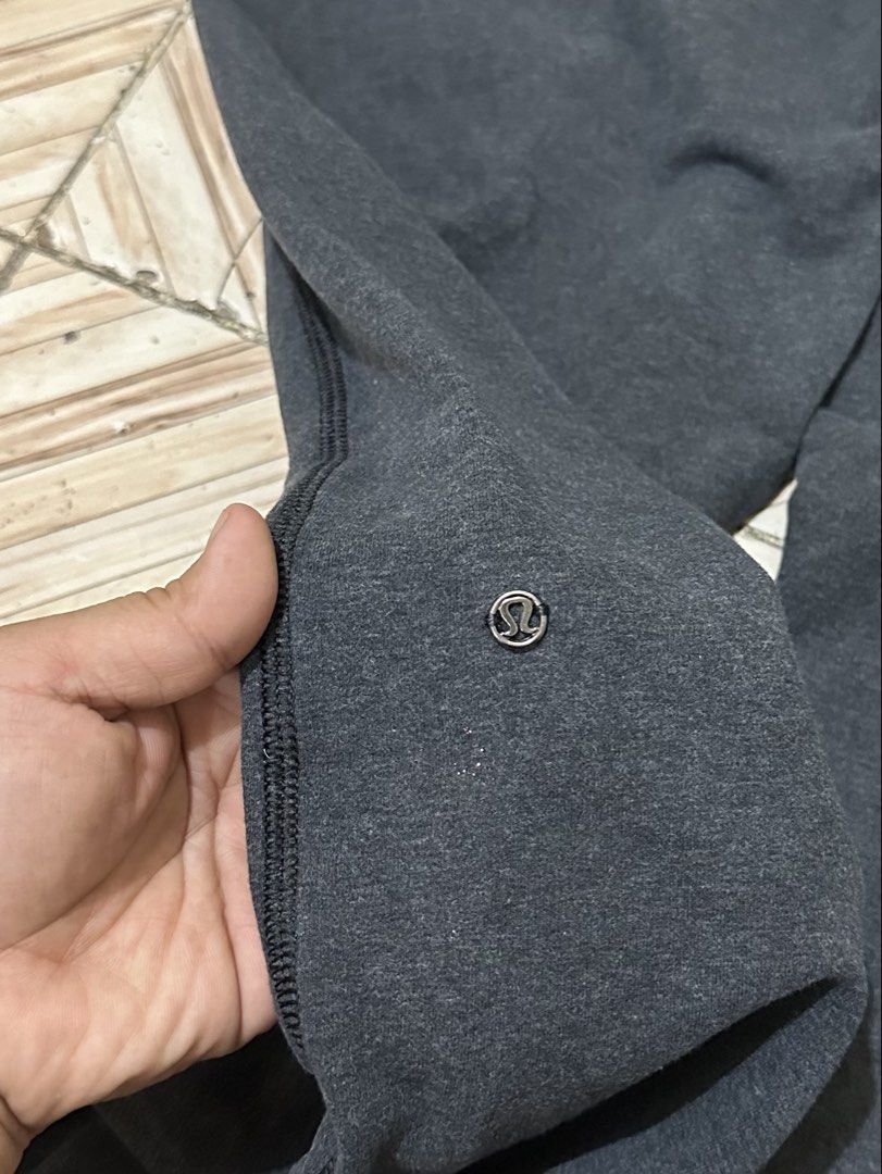 Lululemon Grey Jogger Pants Size 6 (Category: Other Bottoms) located in Angeles City. Submitted by alejeong27 (Listing ID 1460637716, Image 3). Description: - Grey Lululemon joggers - Size 6 - Elastic waistband with drawstring - Two side pockets - Cuffed ankles - Lululemon logo on left leg - Ideal for lounging or workouts.