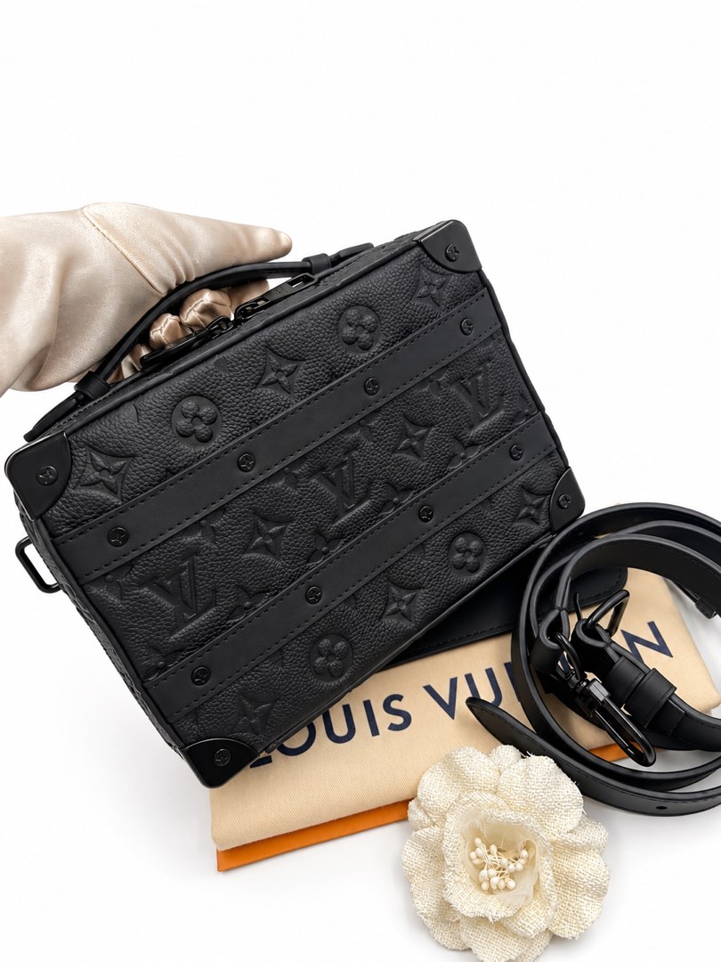 ⚜️LV - Handle soft trunk bag (Category: Luxury Bags & Wallets) located in Makati City. Submitted by 90sangel (Listing ID 1460516520, Image 1). Description: THE BAG THAT MAKES THE OUTFIT. 🖤 Meet the LV Soft Trunk Handle—sleek, structured, and effortlessly luxe. Compact but eye-catching, it’s the perfect statement piece for that quiet luxury look. 👜✨.