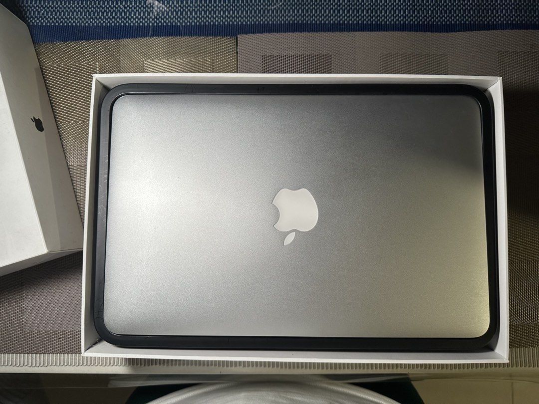 MacBook Air 11 inch (Late 2015) (Category: Laptops & Notebooks) located in Quezon City. Submitted by kgj63432 (Listing ID 1460709566, Image 3). Description: DECLUTTERING: MEET UP ONLY SM NORTH EDSA/TRINOMA. Complete with box and charging cables/brick. 11-inch LED-backlit widescreen notebook • 1.6GHz dual-core Intel Core i5 with 3MB L3 cache 677 Battery cycle (Normal Health) (Turbo Boost up to 2.7GHz) • 4GB of onboard 1600MHZ LPDDR3 SDRAM • 128GB 
