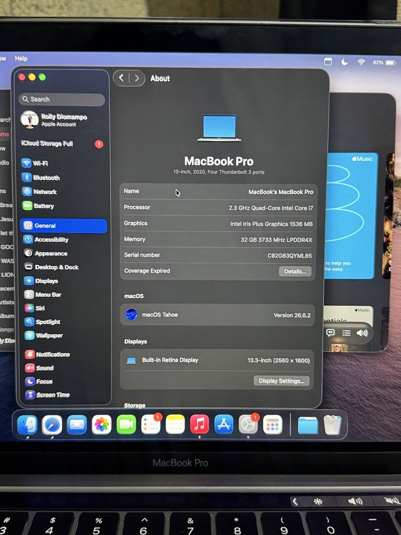 Macbook Pro I7 32 Gb Ram (Category: Laptops & Notebooks) located in Batangas. Submitted by thriftxcross (Listing ID 1460609840, Image 3). Description: .