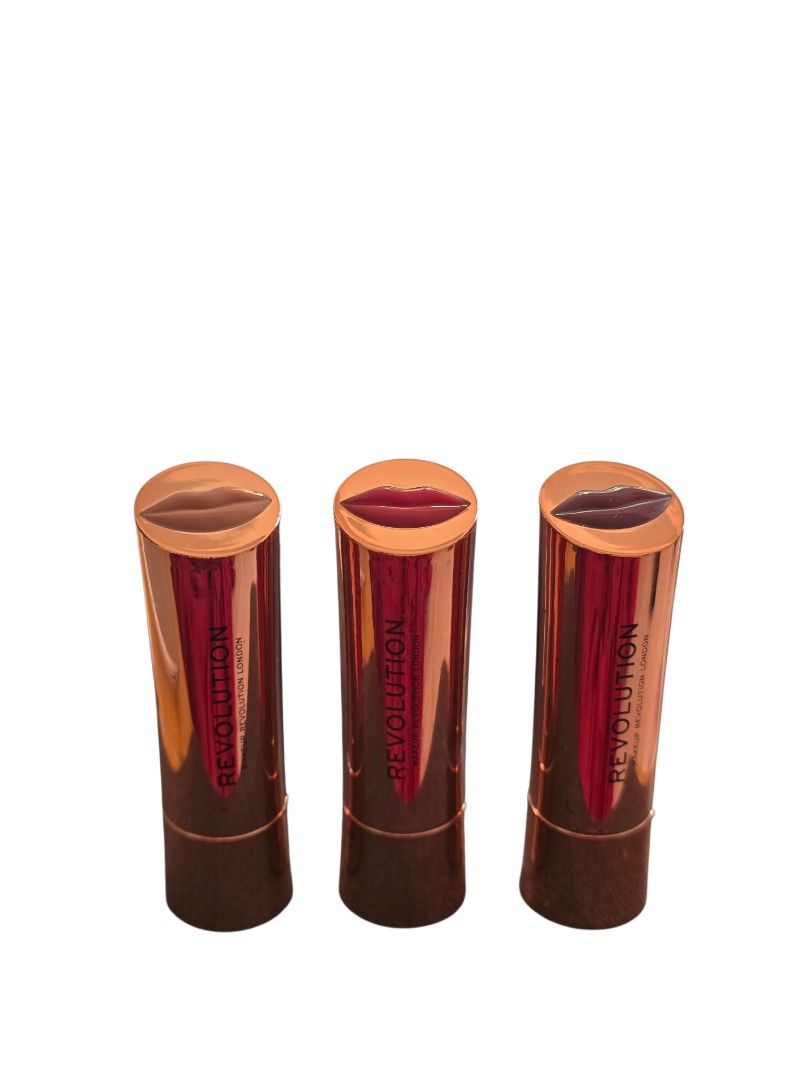 Makeup Revolution Lipstick (Category: Makeup) located in Taguig. Submitted by altainfante (Listing ID 1460678634, Image 3). Description: Authentic Makeup Revolution lipstick Creamy, smooth application Highly pigmented color Elegant rose-gold packaging Perfect for everyday looks or special occasions Available in various shades 350 each.