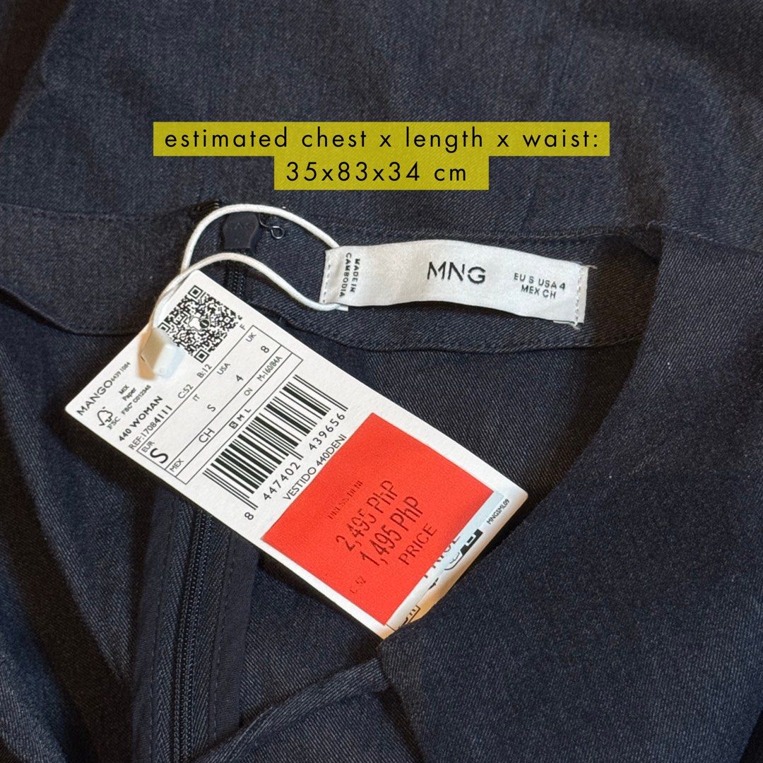 MANGO blue dress with tags (Category: Dresses) located in Taguig. Submitted by gofundmeow (Listing ID 1460695841, Image 3). Description: RFS: I only wear black-and-white now.