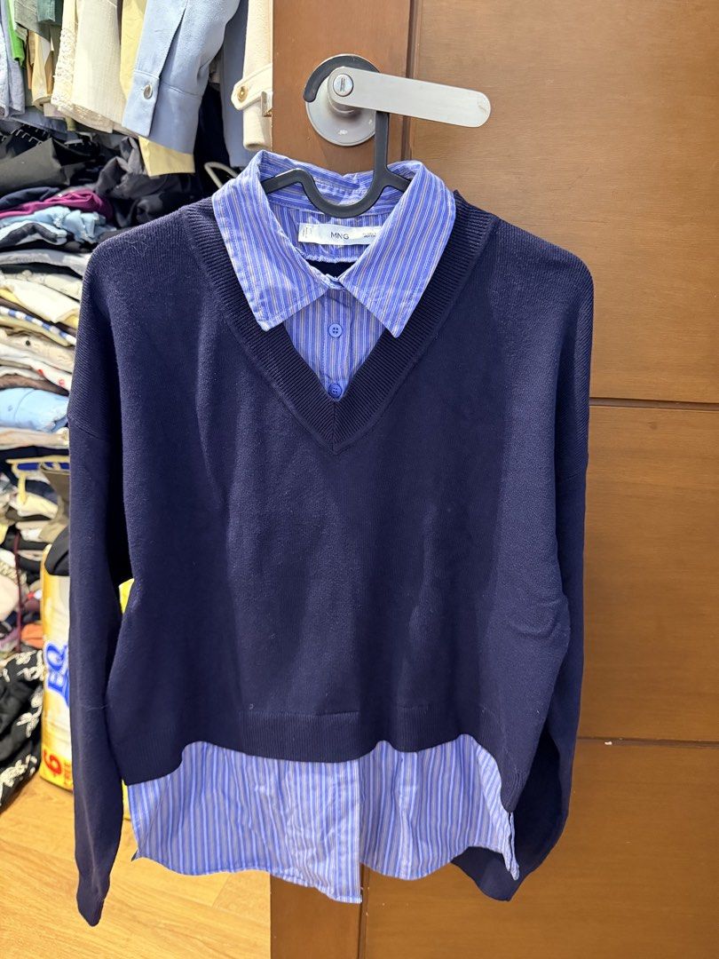 Mango Combined Shirt Sweater (Category: Coats, Jackets and Outerwear) located in Marikina City. Submitted by nicasandoval (Listing ID 1460579184, Image 1). Description: used once only .