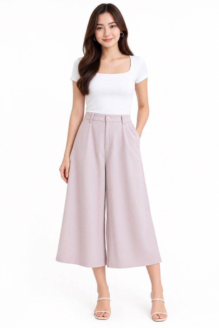 Mango culottes xs (Category: Other Bottoms) located in Quezon City. Submitted by shopnkeep (Listing ID 1460533569, Image 1). Description: Mango Culottes blush color Mop: bpi gcash Shipping: c/o buyer loc qc.