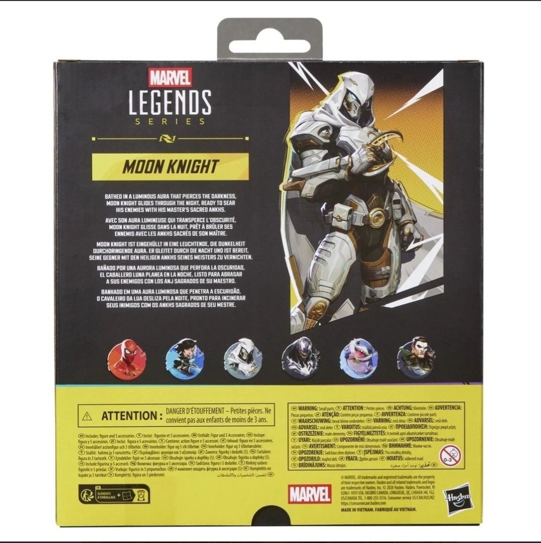Marvel Legends Rivals Moon Knight (Category: Figurines & Statues) located in Makati City. Submitted by toylinkcollectibles (Listing ID 1460688426, Image 3). Description: Hasbro Marvel Legends Rivals Moon Knight AUTHENTIC! MISB. BRAND NEW. FACTORY SEALED. Meet-ups at BGC or any MRT Station Shipping at buyer's expense: LalaMove / Grab/ LBC / J&T / JRS NO TO COD or COP KUNG GUSTO COD or COP - WAG NA PO MAG-PM Mas mabuti na makipagkita nalang po kayo