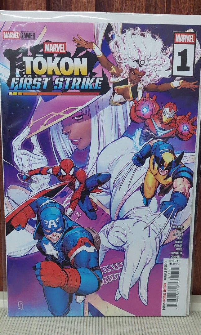 Marvel Tokon: First Strike #1 (Category: Comics & Manga) located in Pasig City. Submitted by toydaddyph (Listing ID 1460514107, Image 2). Description: Item is a brand new companion anthology comic one-shot, titled Marvel Tōkon: First Strike. It was released on August 5, 2026, in connection with the video game, Marvel Tōkon: Fighting Souls. The game reimagines a roster of 20 iconic characters from the comic giant for a 4v4 tag team battle. Comic b