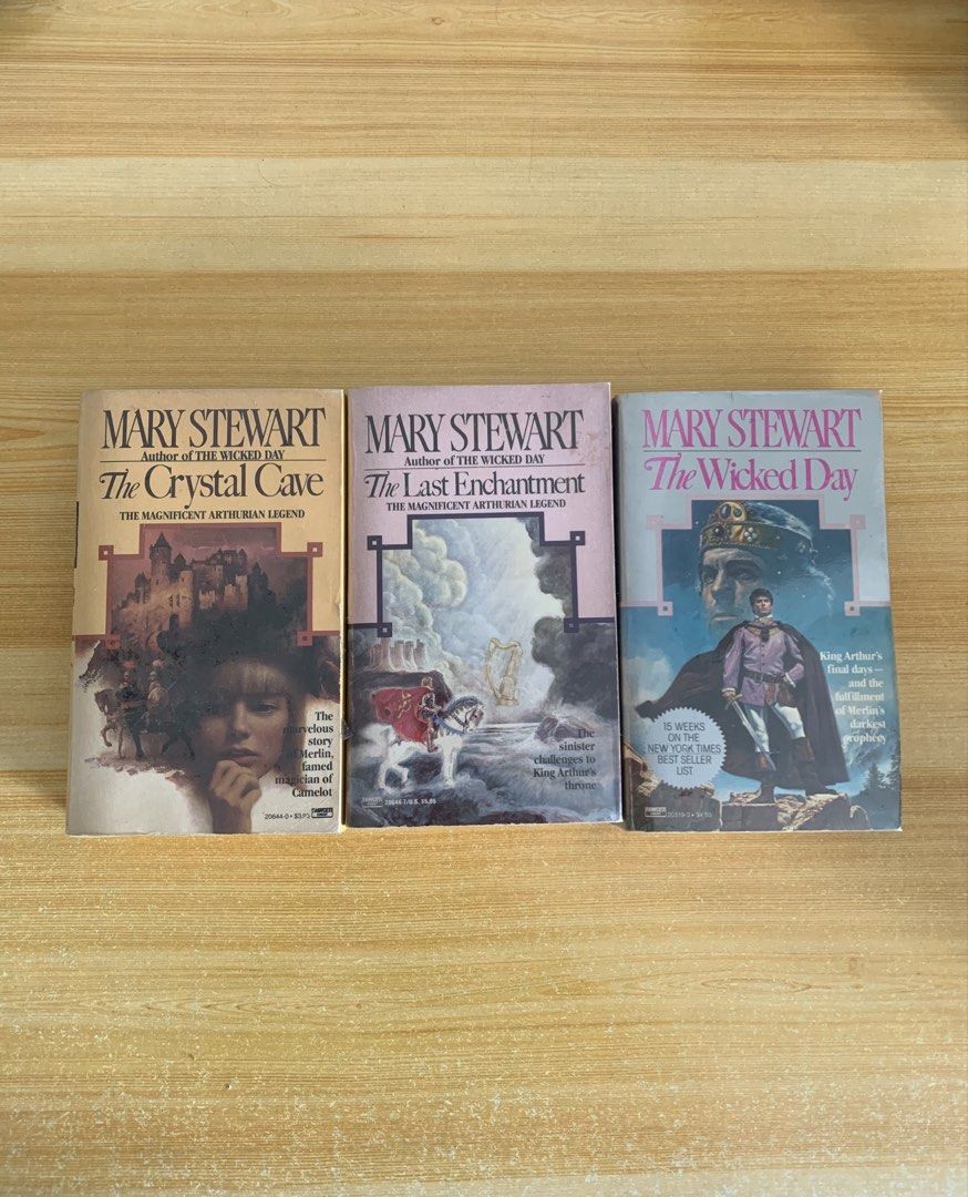 Mary Stewart’s Arthurian series (Category: Storybooks) located in Pasig City. Submitted by dublicat (Listing ID 1460568503, Image 1). Description: The Crystal Cave The Last Enchantment The Wicked Day 100 each Sold as bundle for 200 Please message me for more photos. Delivery only via J&T..