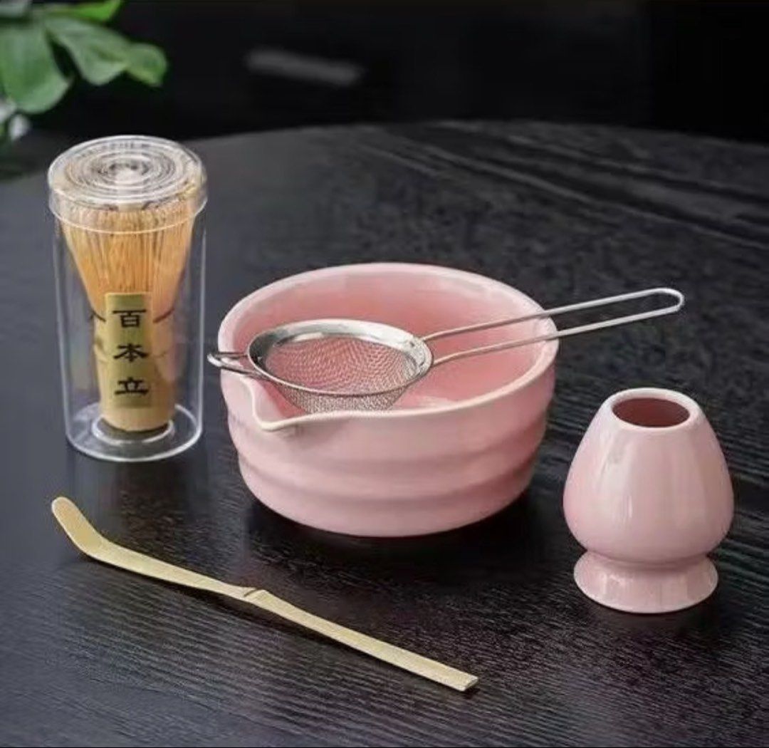 Matcha 5-in-1 PINK Set (Category: Other Kitchenware & Tableware) located in Manila. Submitted by itemsbykeiko (Listing ID 1460690131, Image 2). Description: used few times.