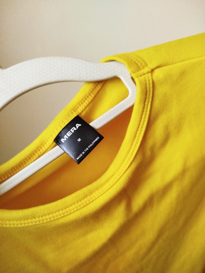 MERA YELLOW TOP (Category: Blouses) located in Manila. Submitted by theveryday.apparel (Listing ID 1460666696, Image 2). Description: 🥨 100PHP (MERA Top - Yellow plain) ۶ৎ medium size on tag (BNEW never worn) ۶ৎ kindly send your order form before ordering..