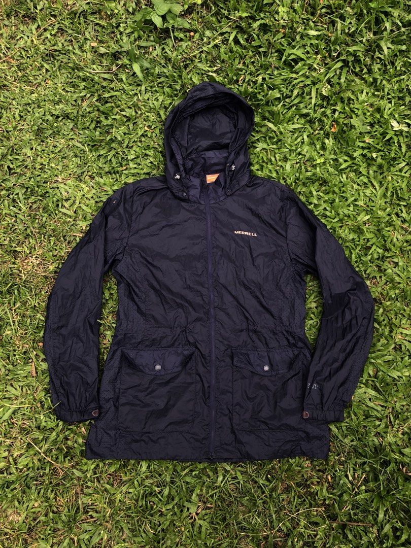 Merrell Lightweight Hooded Jacket (Category: Coats, Jackets and Outerwear) located in Kabasalan. Submitted by hamugaway (Listing ID 1460562657, Image 1). Description: - Navy blue Merrell jacket - Lightweight and packable design - Full zip front - Two front pockets - Hooded for extra protection - Perforated side details for breathability - Ideal for outdoor adventures or everyday wear - 19.5x26.5.