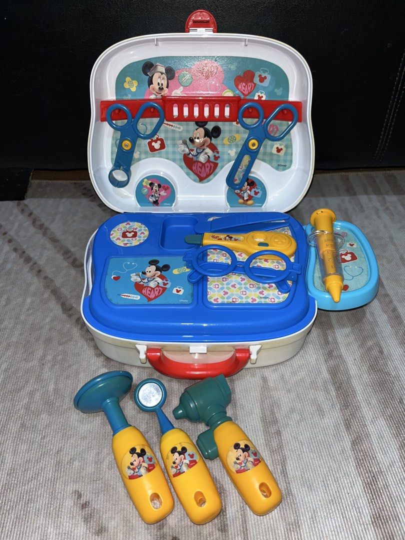 Mickey & Minnie Doctor Set (Category: Character Goods) located in Binan City. Submitted by family_buyandsell (Listing ID 1460577472, Image 1). Description: Note: With signs of usage and discoloration sa case, but still playable 🥰.