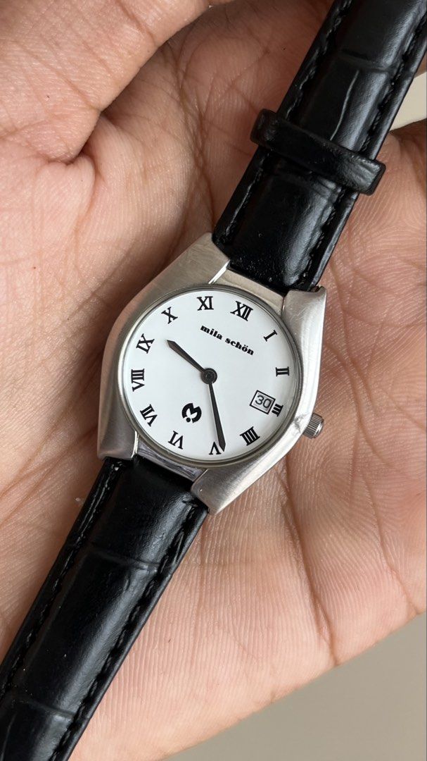 Mila Schon Watch (Category: Women's Watches) located in Cabuyao City. Submitted by horologyfinds (Listing ID 1460681632, Image 3). Description: Mila Schon Watch •Quartz •Japan •Authentic •Good working •Roman •Datejust For only 1,480 php 🤝 FREE SHIPPING! ✅LBC COP/COD ✅J&T ✅LALAMOVE ✅MEET UP ✈️CAN SHIP INTERNATIONAL VIA DHL EXPRESS "Imperfections are part of buying pre-owned/vintage watches. Kindly manage expectations" "Upgrade your wrist at it's 