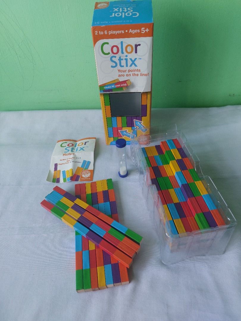 MindWare Color Stix Game Wooden (Category: Educational & Learning Toys) located in Paranaque City. Submitted by ca.firstonlinebiz (Listing ID 1460683506, Image 1). Description: Preloved MindWare Color Stix Game Wooden - Develops logic and fine motor skills. - hands-on game of speed and visual thinking. - Suitable for 2 to 6 players. - Recommended for ages 5 and up. - Complete: 42 wooden sticks Loc. Greenheights Parañaque Shipping via Lalamove or 